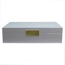 Load image into Gallery viewer, Large Grey/Gold Lacquered Box
