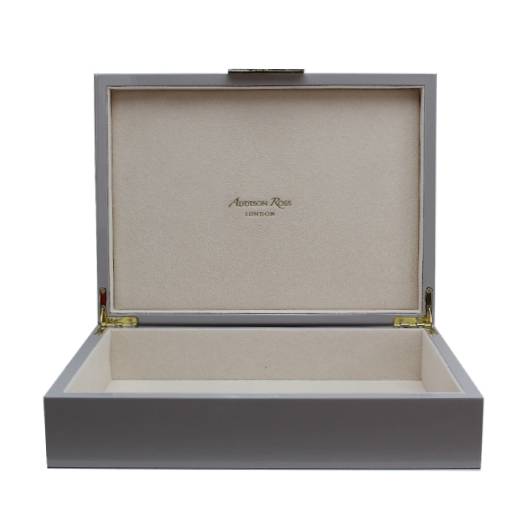 Large Grey/Gold Lacquered Box