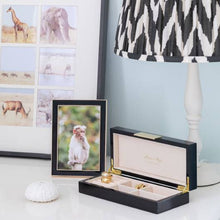 Load image into Gallery viewer, Black/Gold Lacquer Jewelry Box
