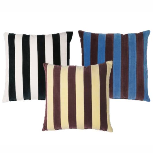 Striped Black Cushions, 50x50