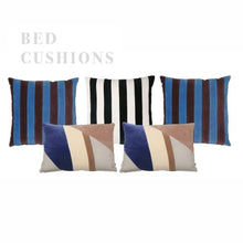 Load image into Gallery viewer, Striped Black Cushions, 50x50
