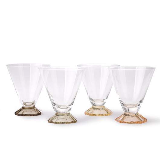 Coloured Cocktail Glass, set of 4